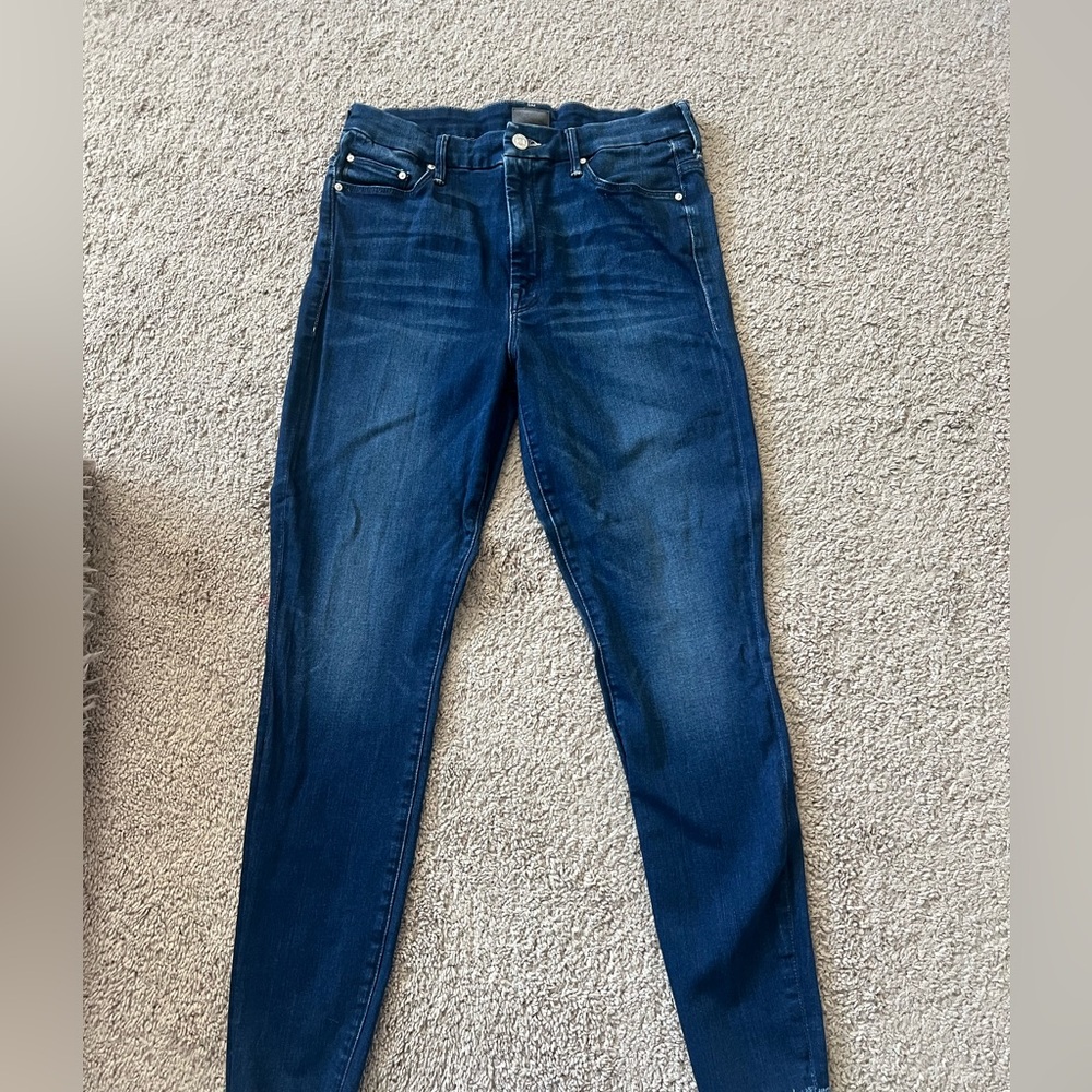 Mother frayed hem jeans. Size 30